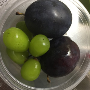 生プルーンとぶどう